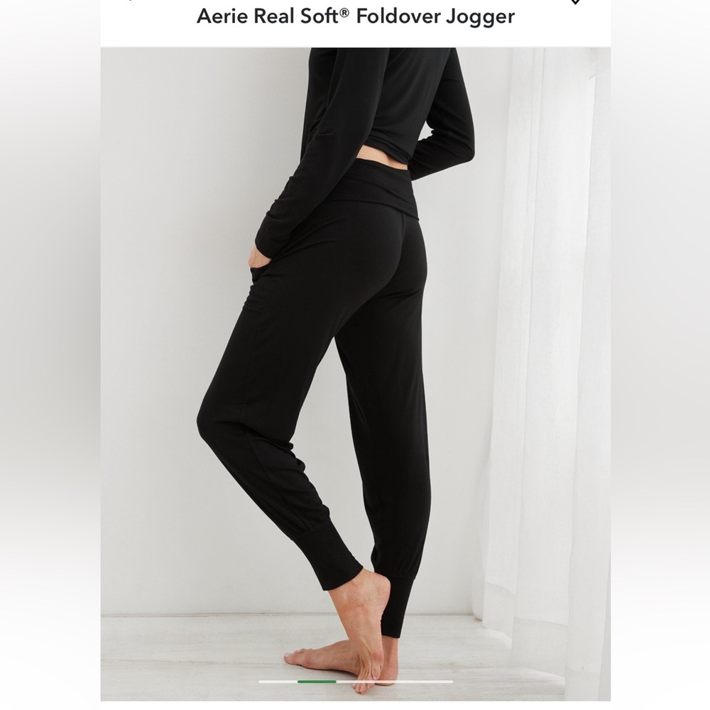 Aerie real soft foldover jogger M